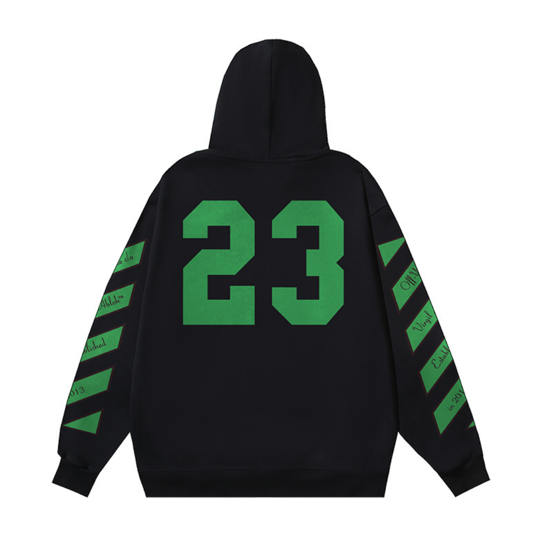 Trendy Monogram Graphic Zip Hoodie