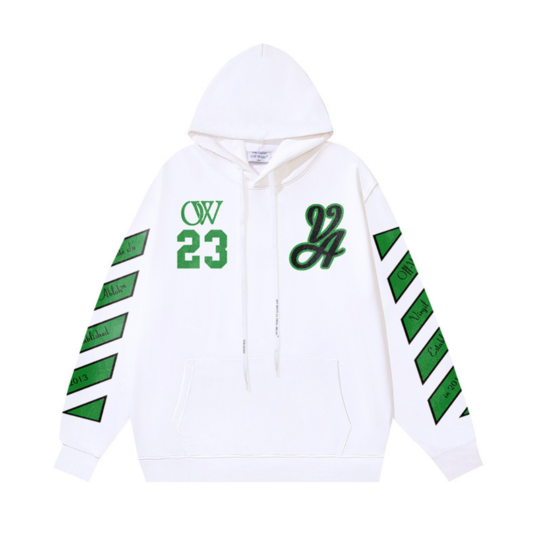 Trendy Monogram Graphic Zip Hoodie