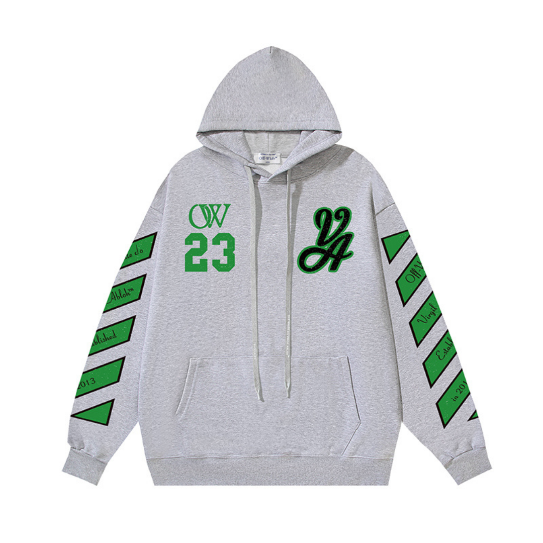 Trendy Monogram Graphic Zip Hoodie