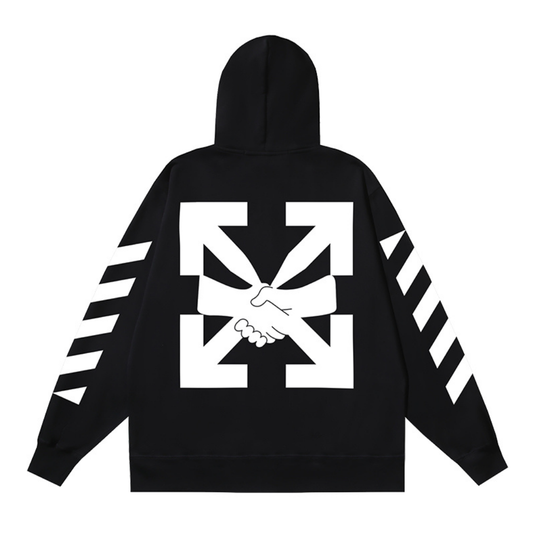 Casual Graphic Cotton Front Zip Hoodie