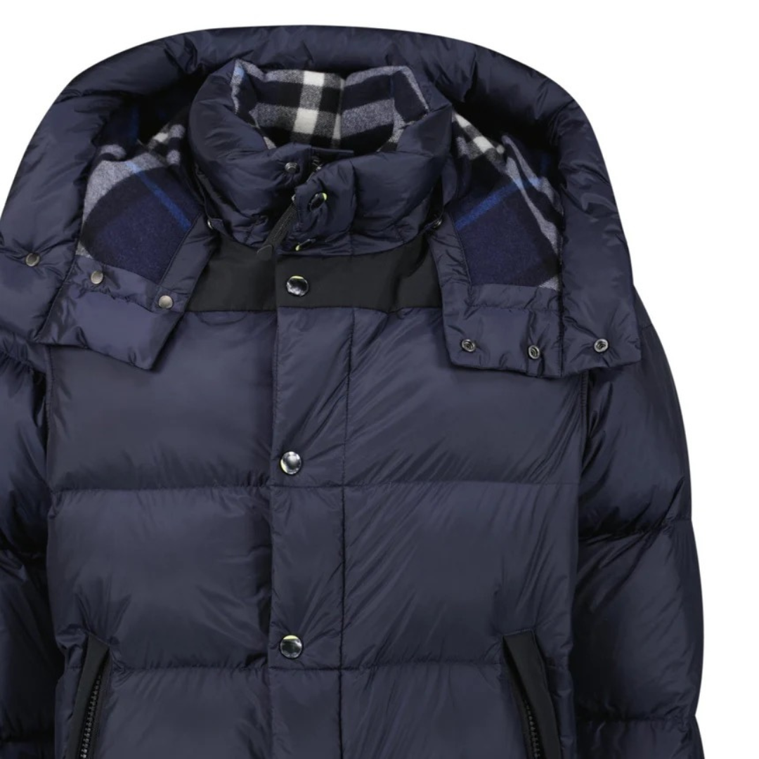 Navy Quilted Puffer Jacket