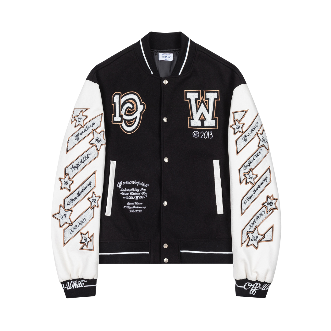 Classic Black & White Varsity Jacket