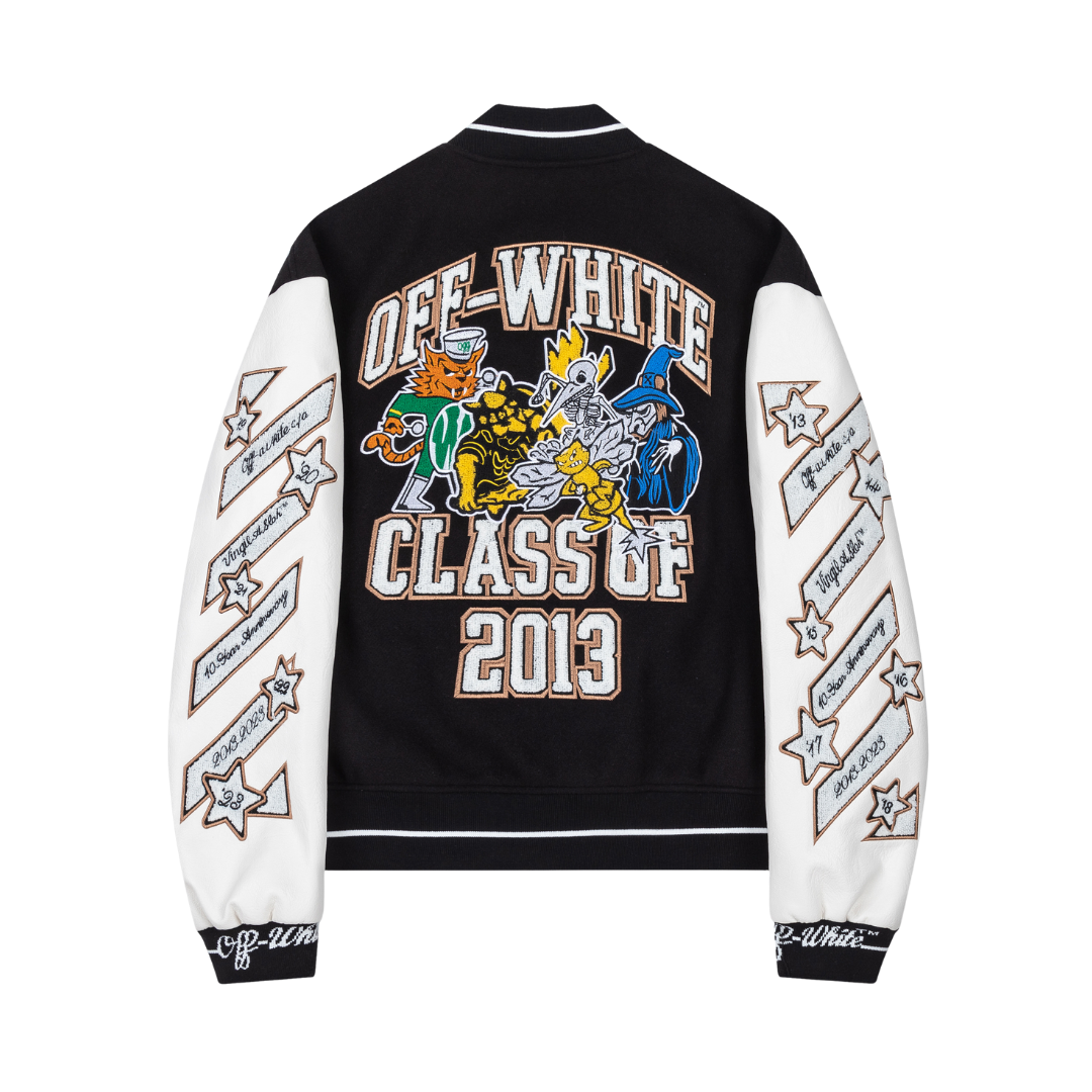 Classic Black & White Varsity Jacket