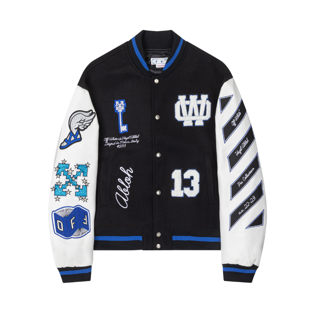 Midnight Black & Blue Varsity Jacket
