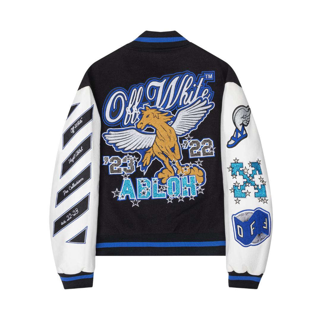 Midnight Black & Blue Varsity Jacket