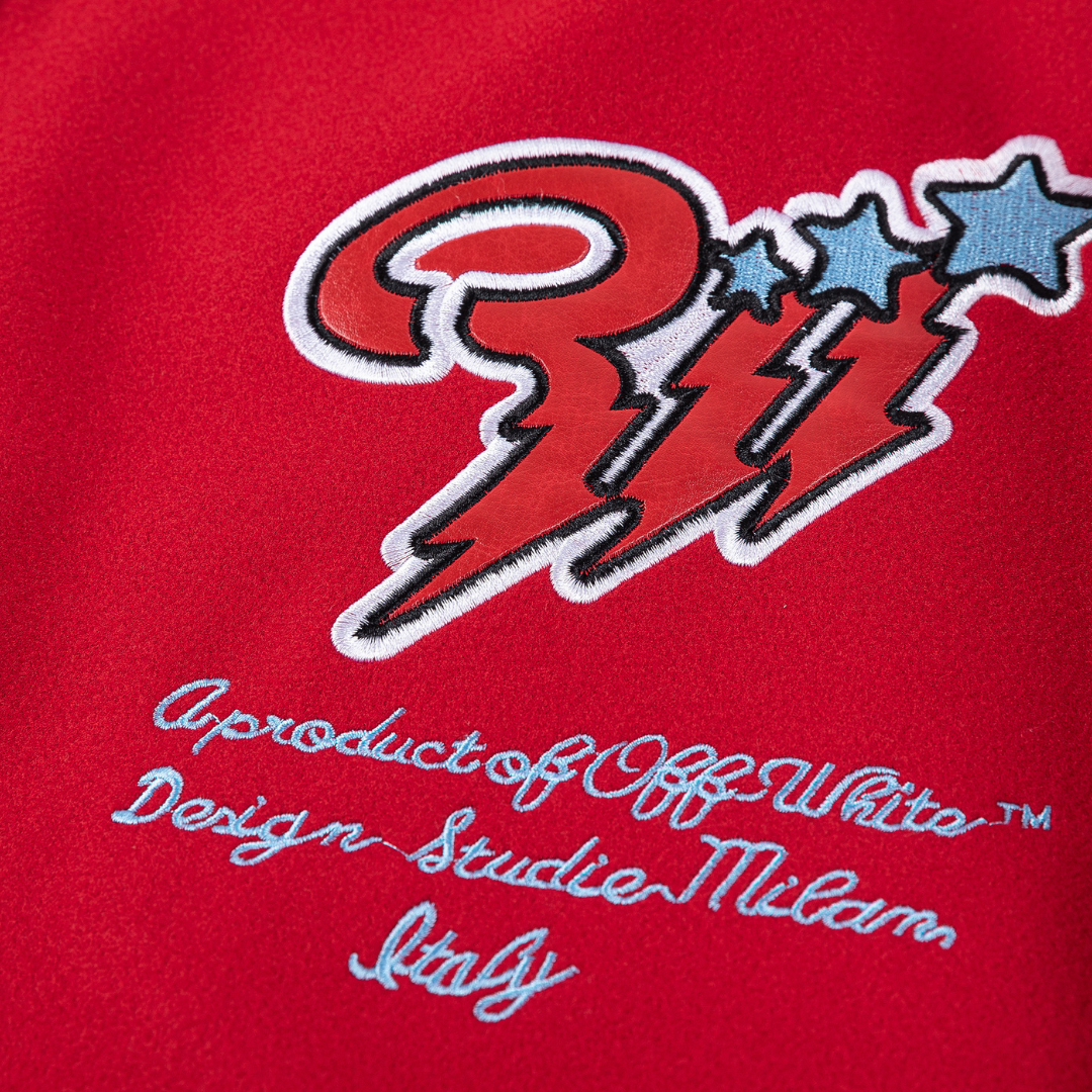 Crimson Red Classic Varsity Jacket