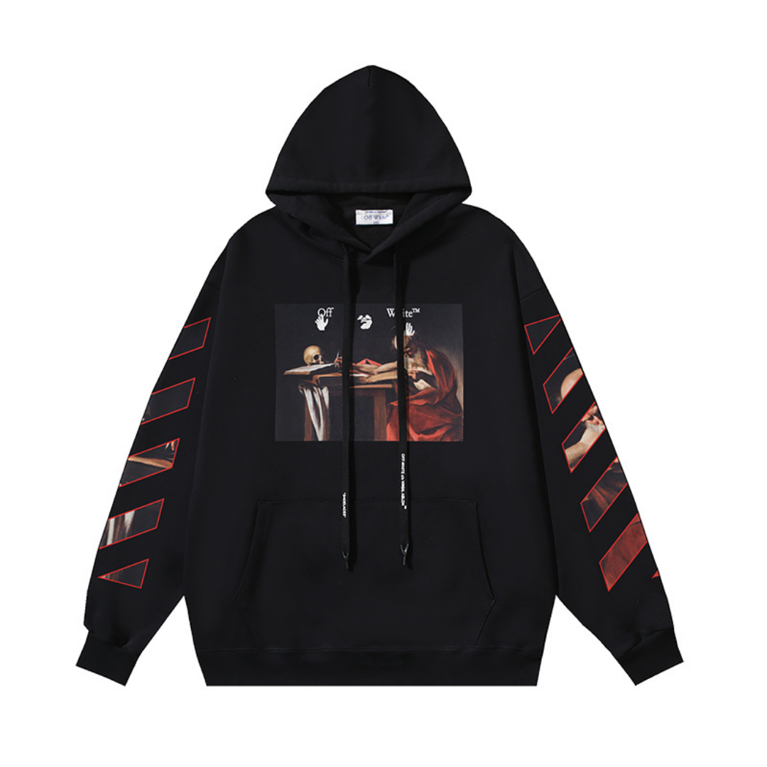 Edgy Graphic Art Pullover Hoodie