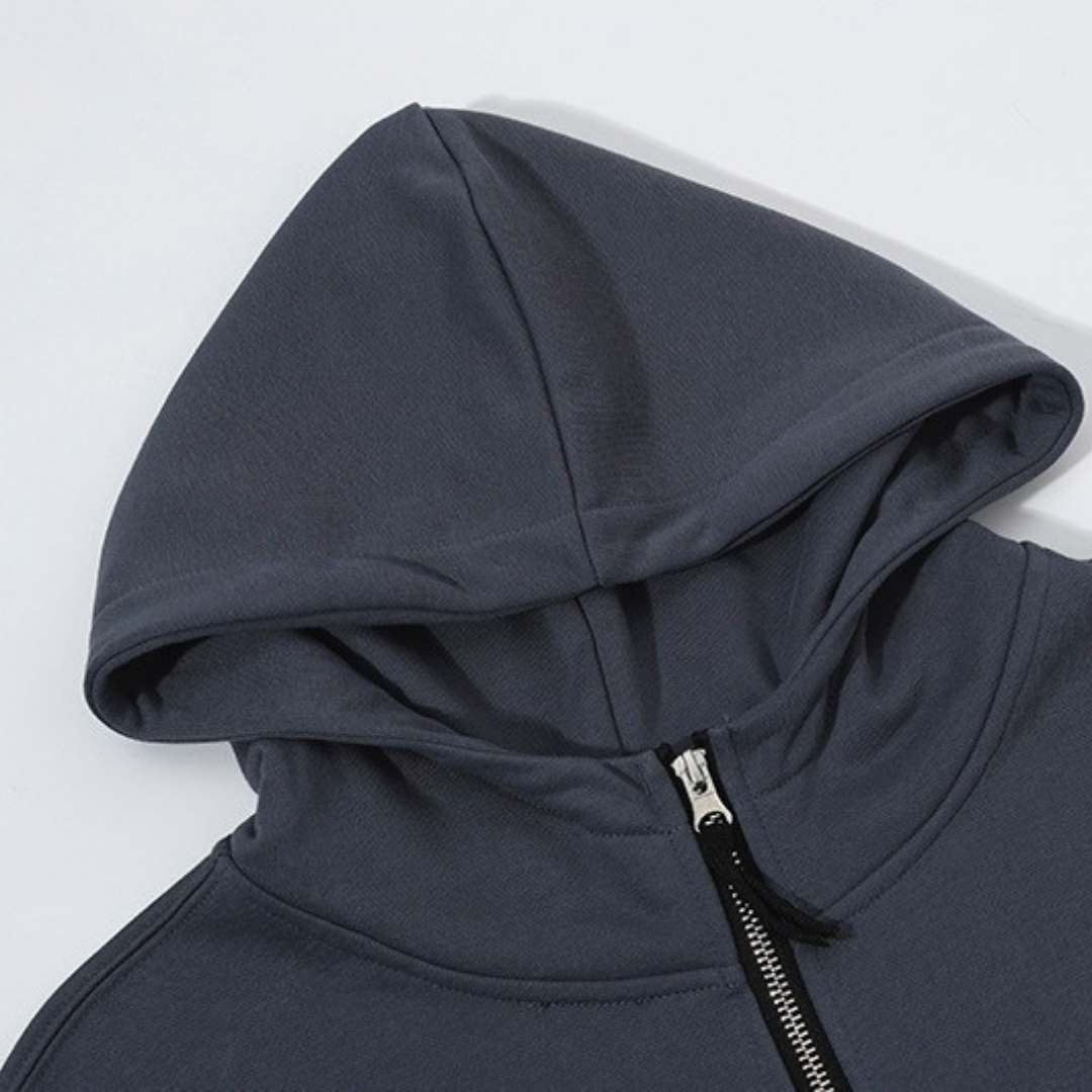 Charcoal Zip Hoodie