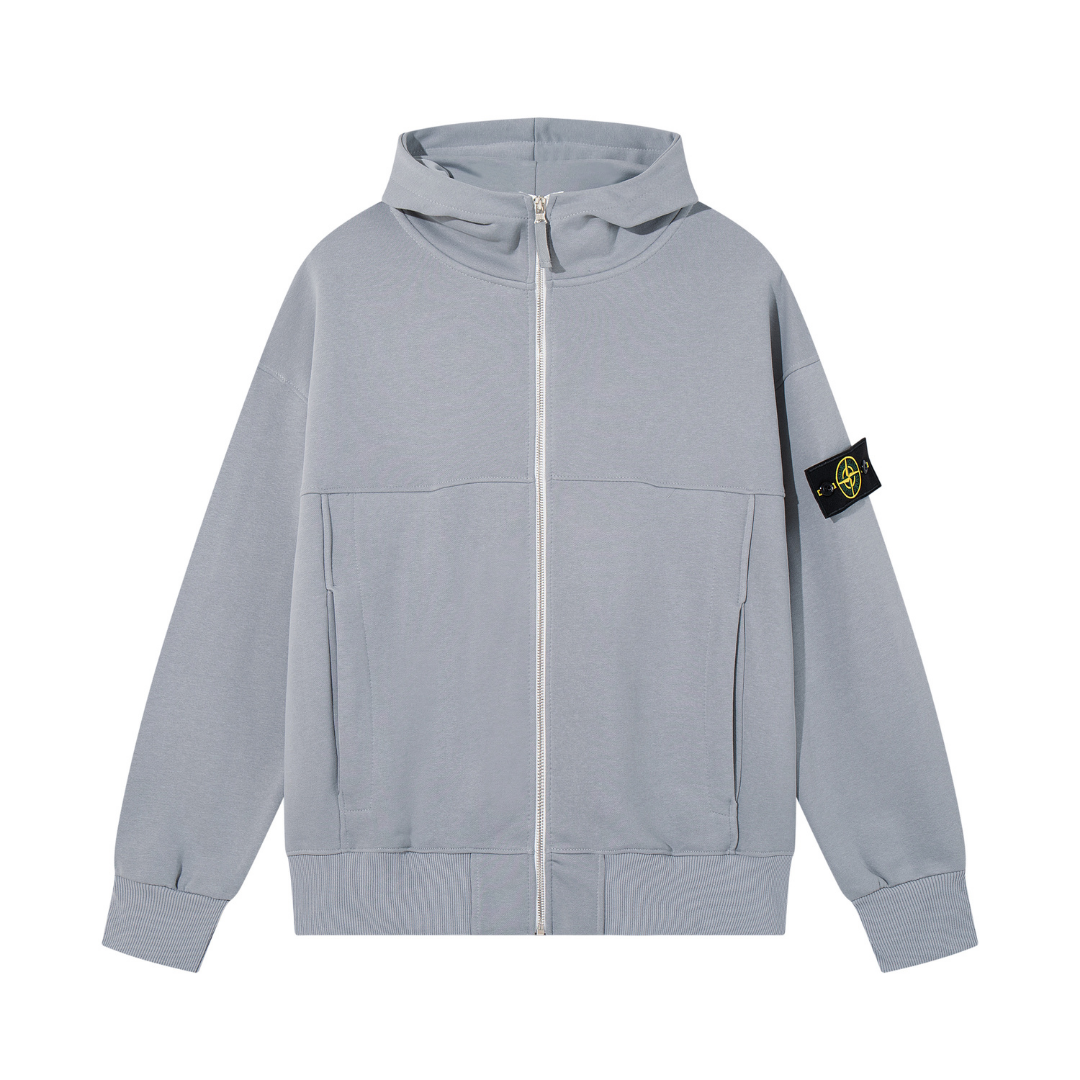 Light Blue Zip Hoodie