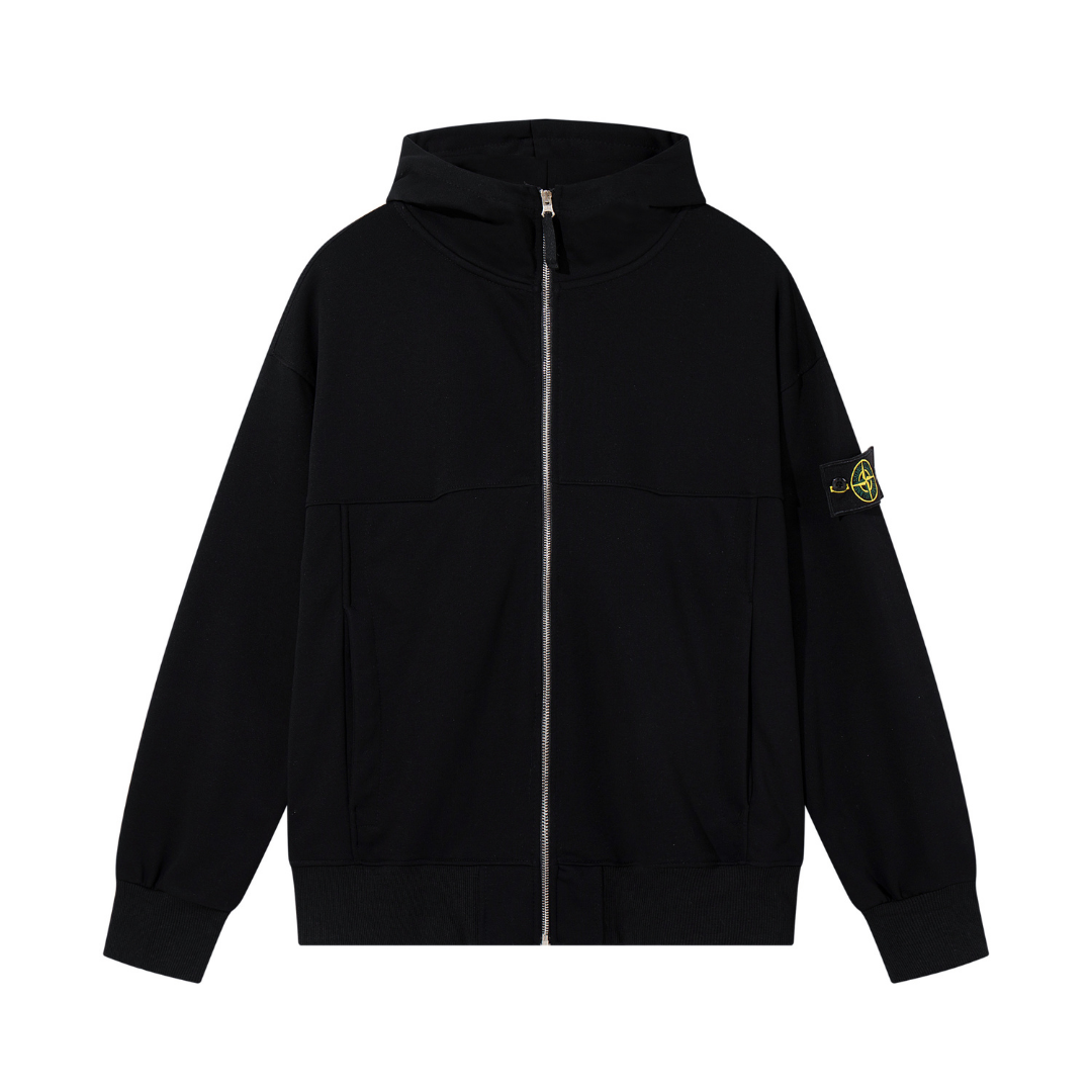 Classic Black Zip Hoodie