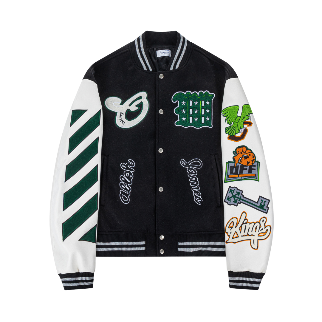 Midnight Black Street Varsity Jacket