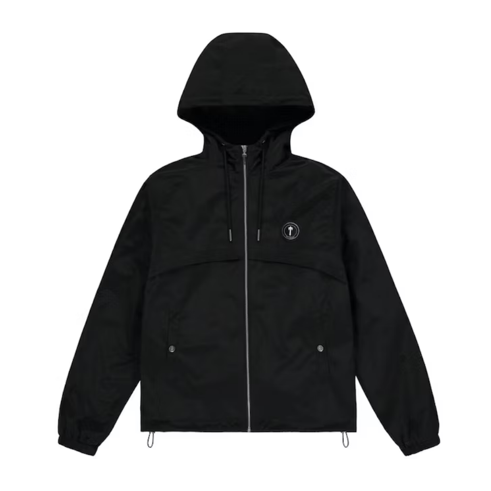 Modern Street Style Black Windbreaker
